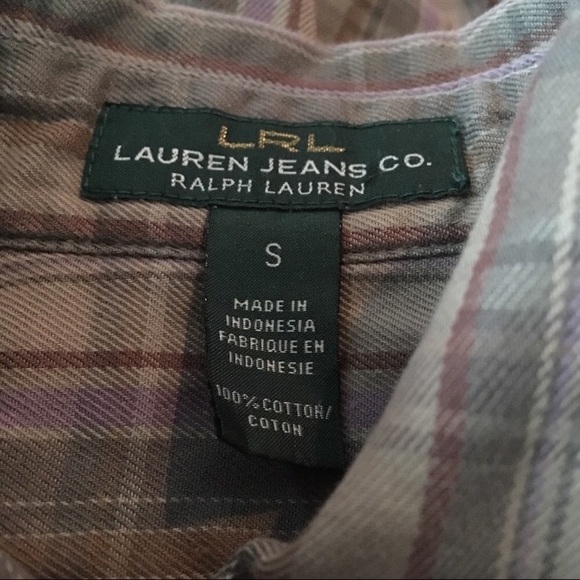 Lauren Ralph Lauren Plaid Button Down Ruffled Top - Picture 4 of 5
